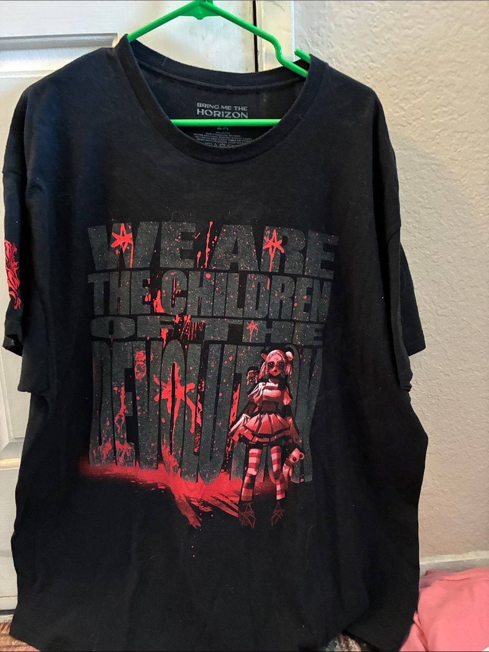 Bring Me The Horizon Black Short Sleeve Graphic Tee - Red Print